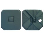 Coussin de chaise - uni - p�trole - 40 cm x 40 cm - 4 rabats - anti - t�che