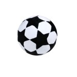 Coussin d�coratif - ballon de foot - 25 cm - 100% polyester - blanc