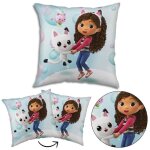 Coussin dcoratif - dreamworks - maison de chat gabi - 40x40 cm - oeko - tex - motif color