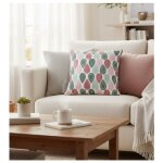 Coussin d�coratif - eden - passepoil palpito - 60 x 60 cm - motif floral - passepoil