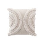 Coussin dehoussable 40 x 40 cm polycoton tufte zita naturel