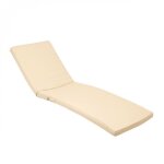 Coussin dhoussable pour bain de soleil transat - 183 x 60 cm - beige - linxor