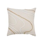 Coussin dehoussable compresse 45 x 45 cm polycoton uni + jute + corde lacia sans