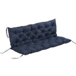 Coussin dext�rieur 3 places 150x98x8cm - bleu fonc� attaches imperm�able - mobilier jardin int�rieur ...