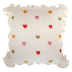 Coussin enfant amour aina beige 40x40cm - atmosphera cr�ateur dint�rieur