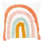 Coussin enfant arc - en - ciel coton 40x40cm - atmosphera cr�ateur dint�rieur