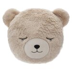 Coussin enfant ours beige d28cm - atmosphera createur dinterieur