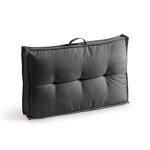 Coussin d'extrieur matelass anthracite 60 x 40cm - oviala
