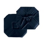 Coussin galette de chaise 40 x 40 cm basique bleu marine