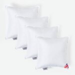 Coussin de garnissage - microfibre - 45x45 cm - lot de 4 - hypoallergnique - dhoussable