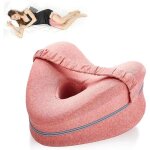 Coussin genoux - orthopdique - mousse  mmoire - housse lavable - rose - ergonomique