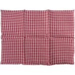 Coussin aux graines de lin - noname - 40x30 cm - 6 compartiments - rouge et blanc - bouillotte sèche Coussin aux graines de lin - noname - 40x30 cm - 6 compartiments - rouge et blanc - bouillotte sèche