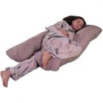 Coussin de grossesse coton - 140x80 cm bananair gris