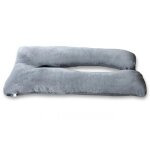 Coussin de grossesse velours - 140x80 cm bananair gris