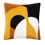 Coussin hary jaune moutarde 45x45cm - atmosphera createur dinterieur