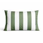 Coussin imperm�able d�houssable � rayures arcachon vert olive 60x40 cm