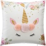 Coussin enfant licorne 39x39cm - atmosphera createur dinterieur