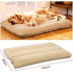 Coussin lit tapis pour chien chat en velours couverture lavable 100 x 65 x 15 cm matelas grande taille ...