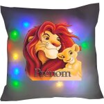 Coussin lumineux personnalisable roi lion