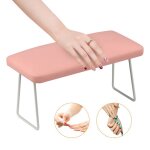 Coussin de manucure pliable - salon de manucure - coton doux - compact et l�ger - rose