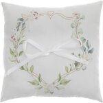 Coussin dalliance - santex - romantique - 18x18cm - blanc - int�rieur