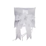 Coussin de mariage porte alliances - n?ud