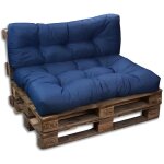 Lot assise / dossier coussin palette bananair bleu