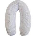 Coussin de maternit� - candide - jersey imprim� �toiles - blanc / bleu marine