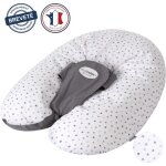 Coussin de maternit - candide - multirelax - polyester / coton - gris / etoiles
