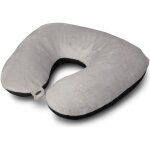 Coussin microbilles 2en1 cale nuque et oreiller 37x29x10cm - kine travel - microbilles et textile doux ...