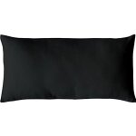 Coussin non dhoussable en coton uni - enjoy home - 30 x 60 cm - noir