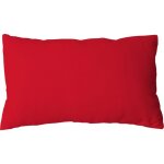 Coussins non dhoussables en coton uni - rouge - 30 x 60 cm