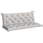 Coussin - outsunny - pour assise dossier - pour banc de jardin balancelle canap� 3 places - 150 x 98 ...