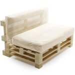 Coussin palette dhoussable impermable - 120x60 cm bananair beige