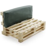 Coussin palette d�houssable imperm�able - dossier 120x40 cm - bananair - gris fonc� fabriqu� en france ...