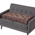 Coussin rehausseur pour canap� en su�dine - homescapes - chocolat - rectangulaire - 100 x 48 x 10 cm