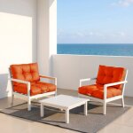 Coussins pour salon de jardin capitonn� 50x50cm orange