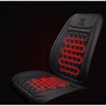 Coussin de si�ge auto chauffant - noir - 12v - 24v - 3 niveaux de chauffage - antid�rapant
