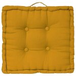 Coussin de sol jaune 40x40cm - atmosphera cr�ateur dint�rieur