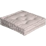 Coussin de sol - naturel - 50 x 50 x 10 cm - 100% coton - confortable - poign�e de transport