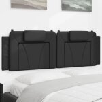 Coussin de tte de lit - cuque - af1349 - similicuir noir - 160 cm - confort optimal