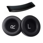 Coussinets + bandeau de rechange en cuir protin pour casque akg k845bt k845 k540 noir