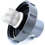 Couvercle 15cm pour cuve 1000l avec entre pvc 75 / 90 et filtre 2 pouces -
