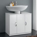 Couvercle de colonne universel blanc brillant pour vasque sur pied à 2 portes avec mailles abs chromées ... Couvercle de colonne universel blanc brillant pour vasque sur pied à 2 portes avec mailles abs chromées ...