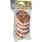 Couvercle pour confiturier x6 - bouchonnerie jocondienne - dcor fruits - diamtre 82 mm - rouge