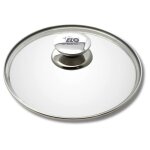 Couvercle de cuisson en verre avec poigne en inox 24 cm - galant elo - rsistant  la chaleur - gris ...