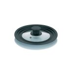 Couvercle kela - en verre silicone - adaptable 16 / 18 / 20 cm - noir Couvercle kela - en verre silicone - adaptable 16 / 18 / 20 cm - noir