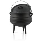 Couvercle de plancha bbq - toro potjie 2 avec pieds 6 litres chaudron de sorci�re en fonte pot