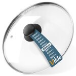 Couvercle en verre - vilde - 24 cm - bordure en acier inoxydable - poign�e r�sistante - r�sistant � + ...