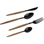Couverts paris 16 pi�ces noirs kare design